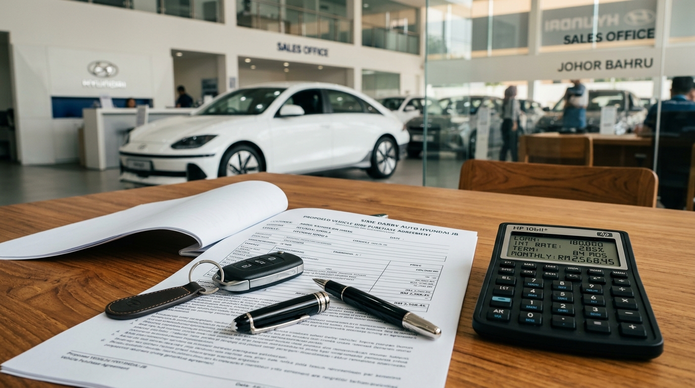 Used Car Zero Down Payment Full Loan vs 10% Deposit Calculation - Dong Huat Services